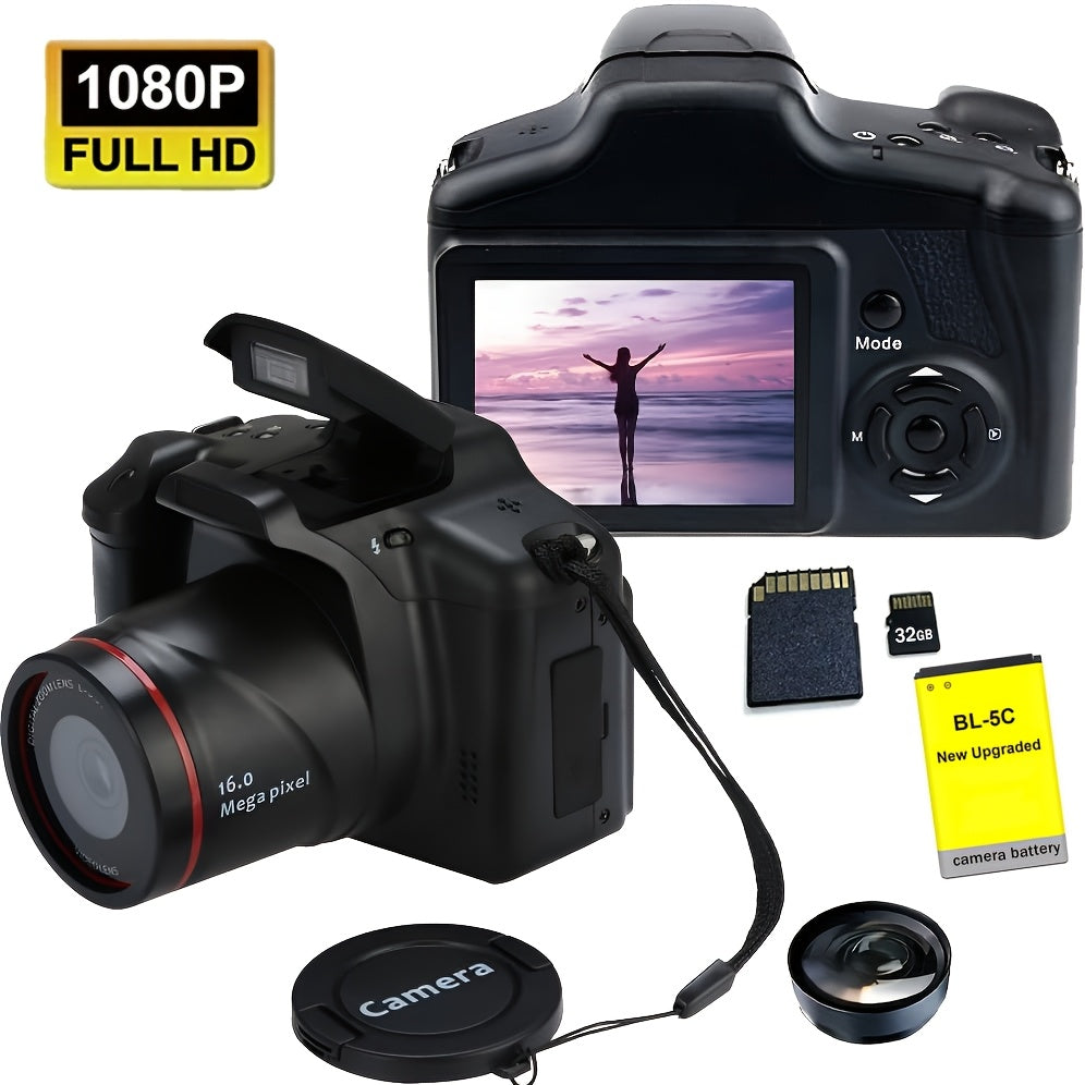 Gift for You! Digital Camera for Photography with 2.4 Inch LCD Screen, 16X Digital Zoom, 1080P Mini Vlog Camera with 9.88mm Wide-Angle Lens, Cool Stuff & Travel Essentials, Easy to Operate, Ideal Gift for Men Women