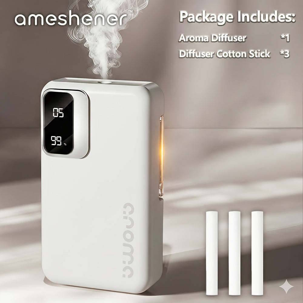 Essential Oil Refill Pack Sold Separately. 1800mAh Ultrasonic Aroma Diffuser With 7-level Control. Fine Mist Diffusion To Quickly Eliminate Hotness In The Bedroom, Bathroom, Toilet Odors And Study Room Odors. Digital USB Charging. Ideal Choice For N