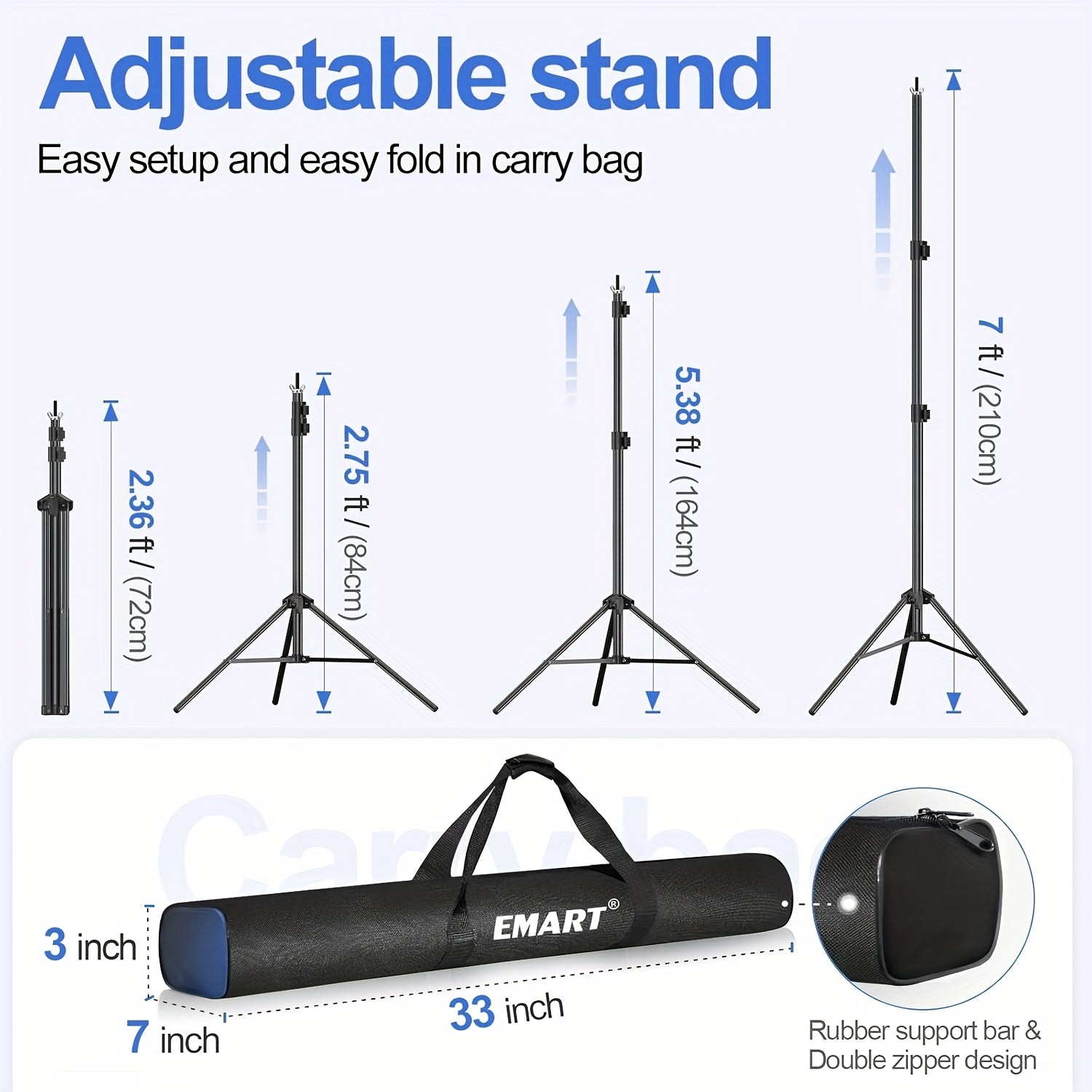 Adjustable 10X7 Ft Backdrop Stand for Photography, Complete with a Carrying Bag, Suitable for Events, Photo Sessions, Projector Displays, Weddings, Decorations, And Balloons