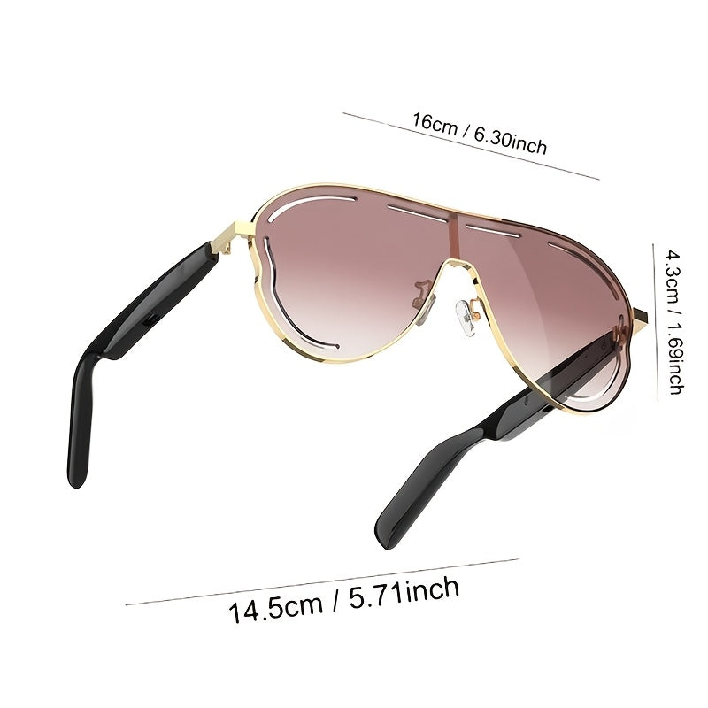 New Smart Audio Glasses with Stereo Sound Quality, Touch Control Adjustment, Clear Call Quality, Intelligent Noise Reduction, Type-c Charging, Rechargeable Battery, Ultra-long Standby Time, Fashionable And Stylish, Suitable for Travel