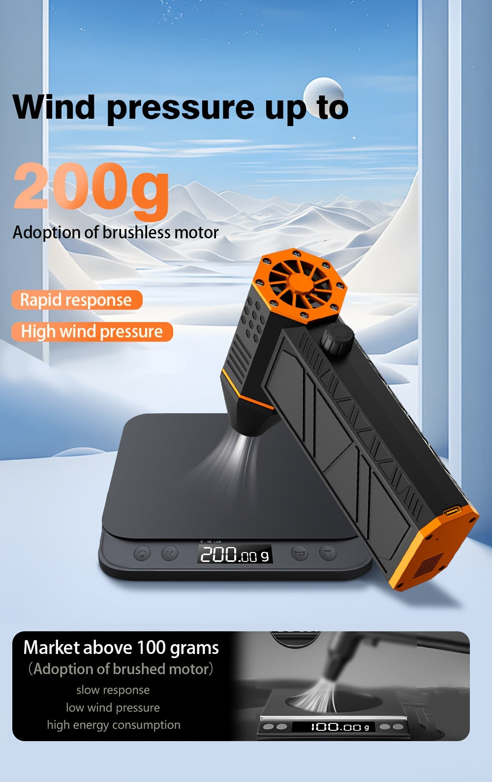 Compressed Air Duster - Mini Turbine Fan, 150000Rpm Cordless Electric Air Duster, Violent Fan for Keyboard Computer Cleaning, No Cans Required, Jet Dry Blower for Home And Car
