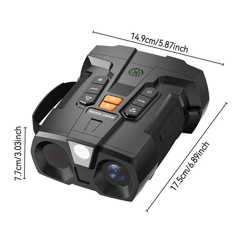INSKAM 4K Ultra HD Night Vision Binoculars with 4.5” Large Screen & 10X Digital Zoom - Night Vision with 5000mAh Battery- for Night Observation, Compatible for Camping, Hunting, Security - USB Charging, Ideal for s &