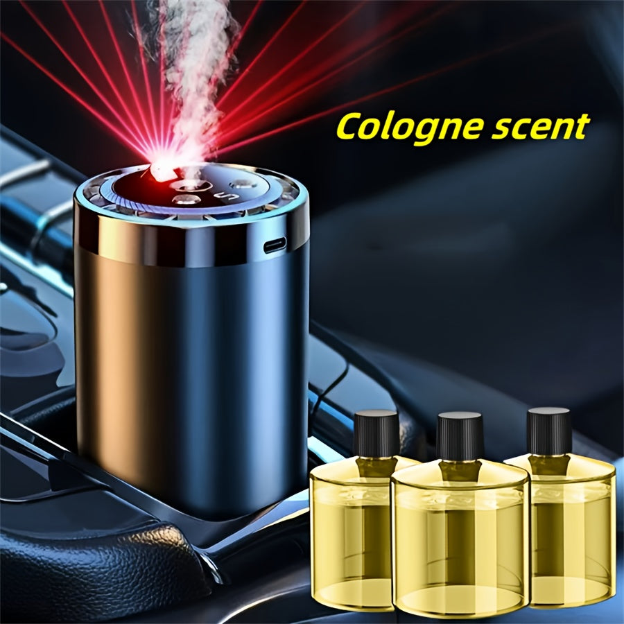 [Ideal Gift] Smart Car Air Freshener With Aromatherapy Features, Featuring A Dynamic Light Display And A Starry Sky Mode, Portable Car Air Humidifier, USB Charging, Suitable For Any Car Model, Ideal Car Gift And Holiday Gift, Car Additions