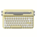 AJAZZ AF84 Wireless 2.4G Dual-Mode Retro Keyboard Featuring a Fixed Slot Stand for Connecting Multiple Devices
