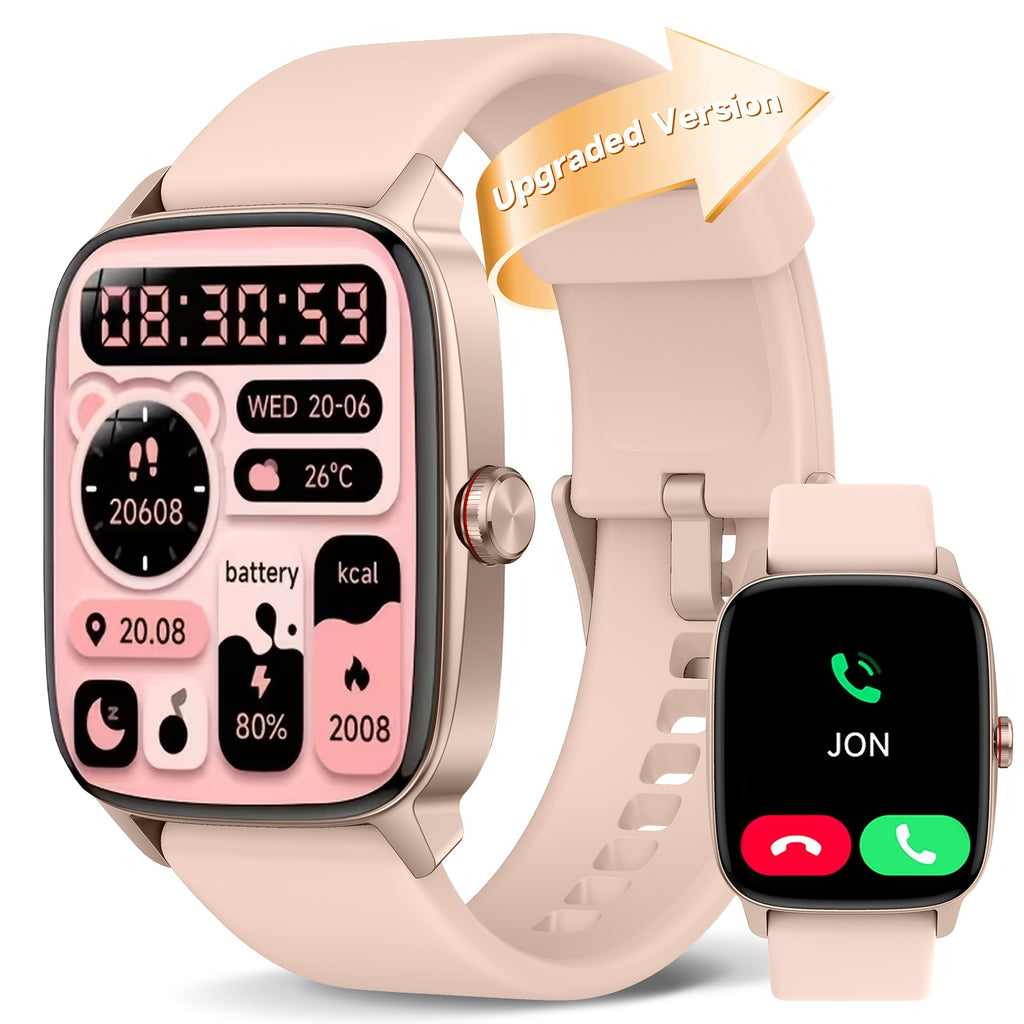 [Mother's Day Gift] Mother's Day Gift, FAWEIO Women's Smart Watch, Men's Wireless Calling, 1.8-inch HD Touchscreen, Fitness Tracker, 100+ Sports Modes, Built-in Alexa Smartwatch, Suitable for iPhone and Android