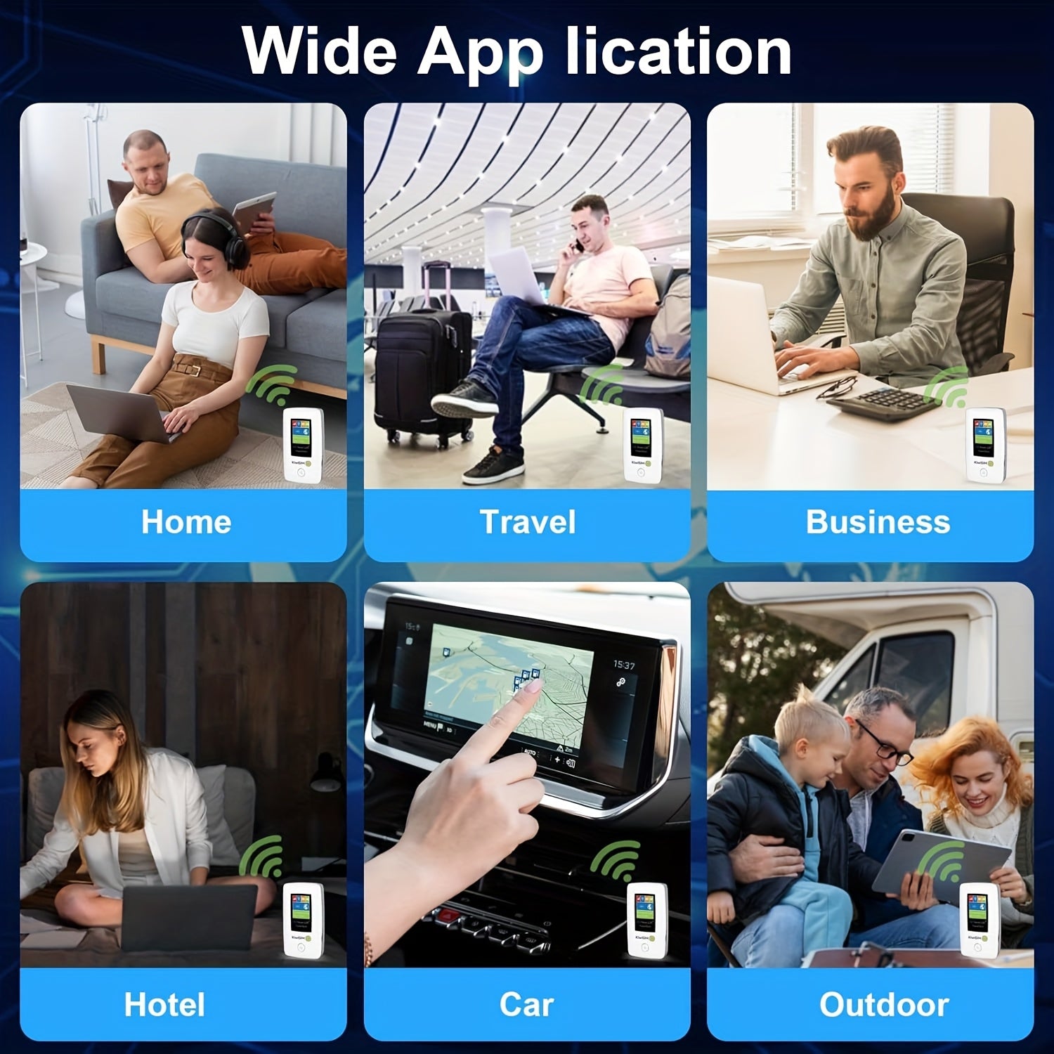 4G LTE Portable WiFi Hotspot Pocket WiFi with 5GB Data SIM Card International Hotspot Router, No Contract or SIM Card Needed 10 Connected Devices Ideal for Travel in US and Europe