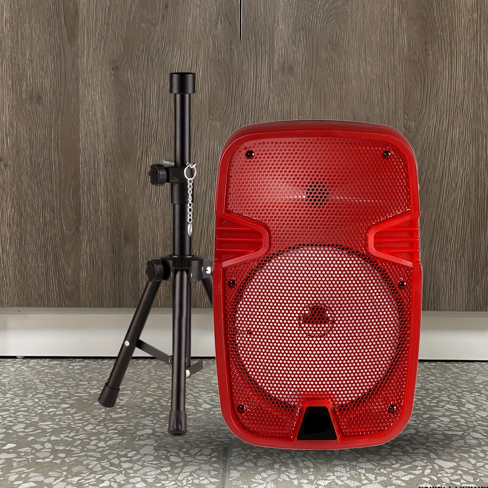 A 1000W Robust Portable Wireless Party Speaker Featuring an 8-Inch Woofer, Equipped with a Wired Microphone, Delivering Deep Bass, And Supporting USB, SD, FM, And AUX Inputs, with an 8-Hour Playtime Suitable for Djing, Karaoke, And Home Gatherings