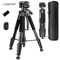 ALEiMEN Aluminum Alloy Tripod, 74-inch Professional Heavy-duty Camera Stand with Dual Quick Release Plate, Phone Clip, Carrying Bag for DSLR Cameras, Mobile Phones, Projectors, Scopes, Webcams -