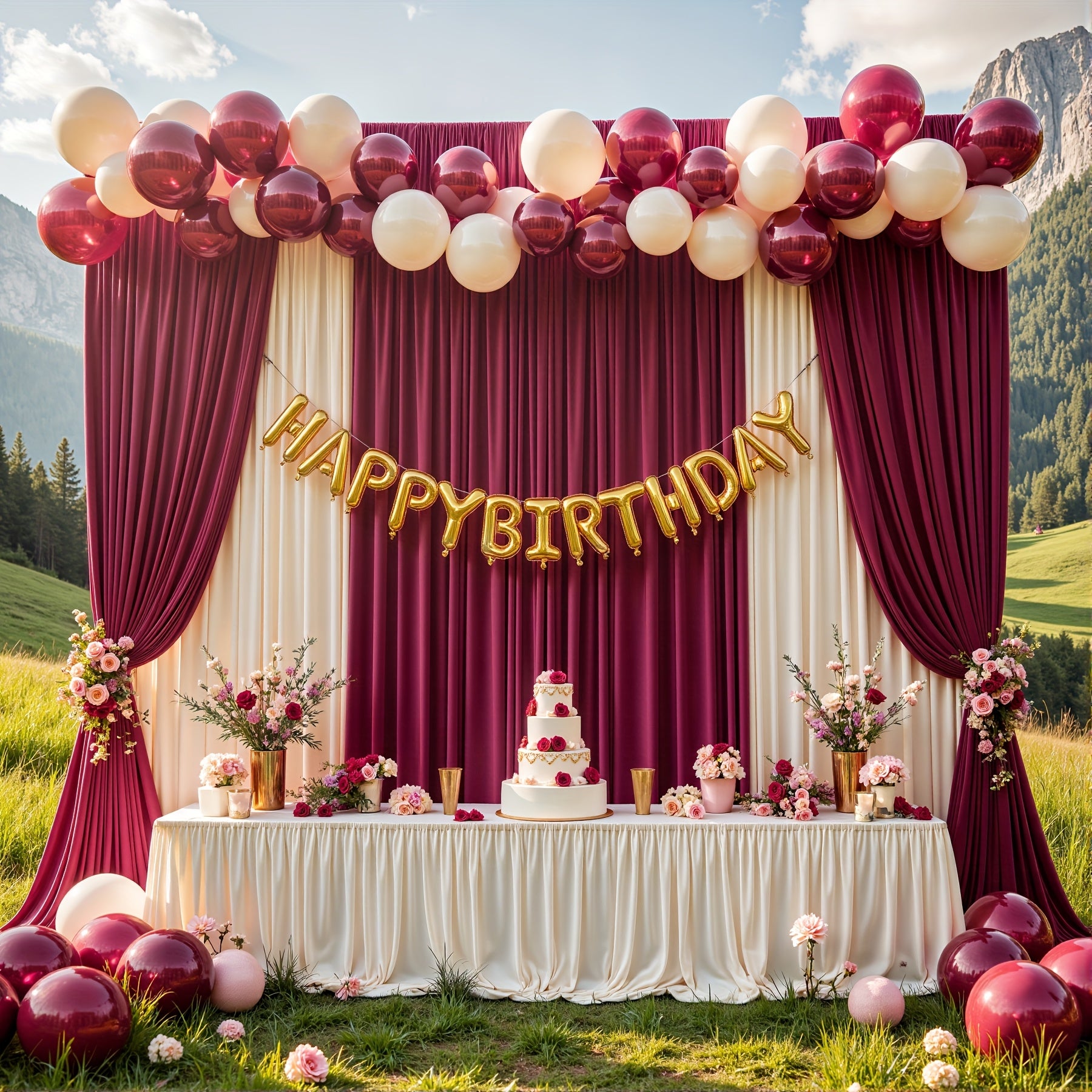 4pcs Of 5ft*10ft Elegant Polyester Spandex Photography Background Cloth, Banquet Decoration Curtains with Pole Bags, Soft And Smooth, Wear-resistant And Wrinkle-resistant, Suitable for Weddings, Birthdays, Banquets, Balls And Other Activities.