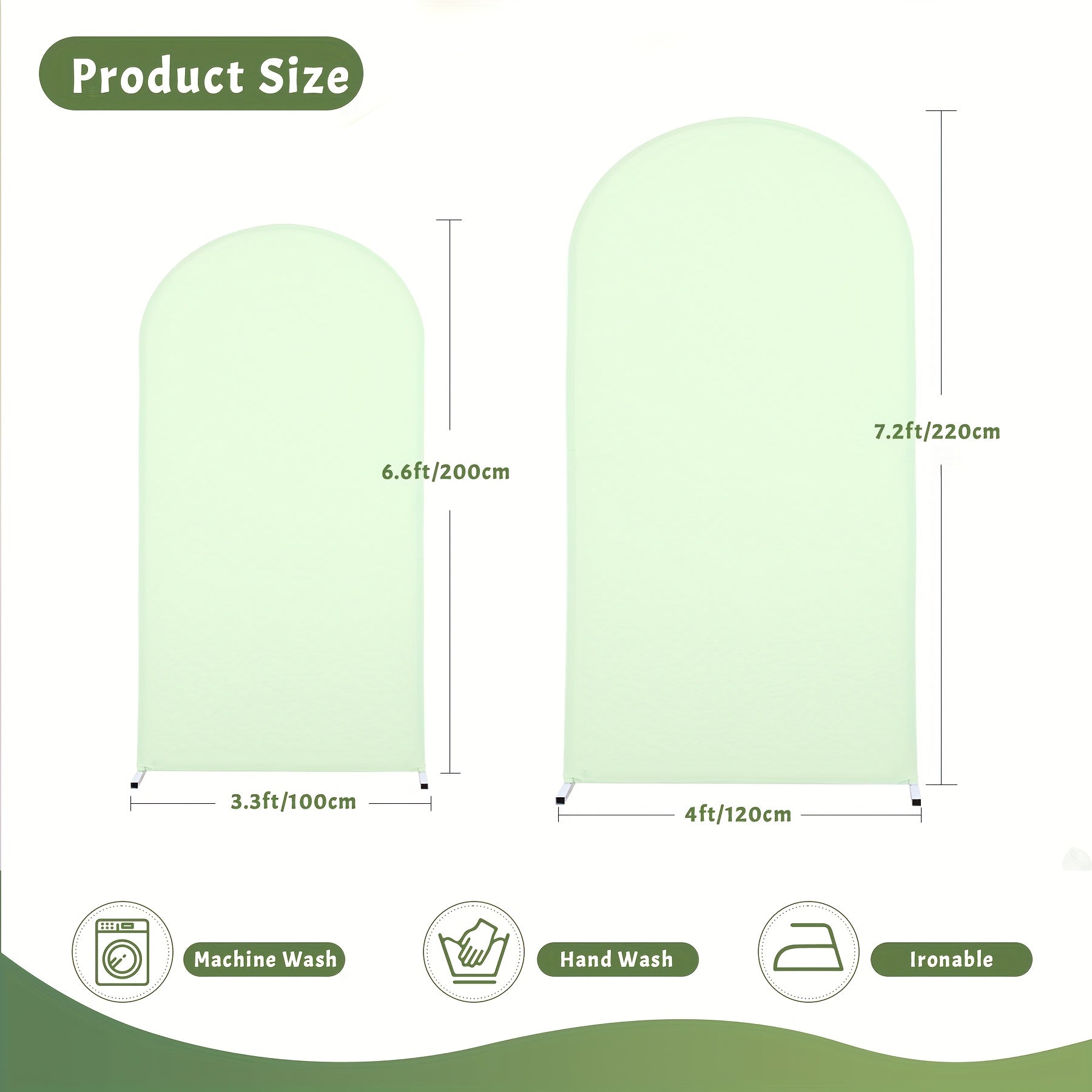 2D Flat, Two Different-sized And Styled Wedding Arch Banner Covers with Stretchable, Wear-resistant And Wrinkle-free Fabric, Tight-fitting Arch Covers Suitable for Wedding Ceremonies, Gender Reveals And Birthday Parties.