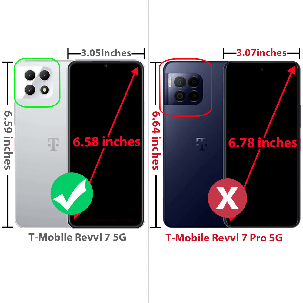 For T-Mobile Revvl 7 5G Phone Case, Dual Layer Hybrid Magnetic Support Shockproof Heavy Duty Cover