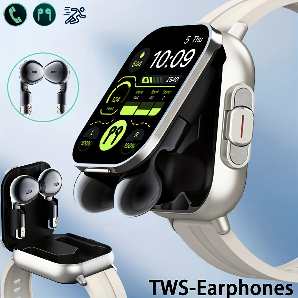 2-In-1 Smartwatch And Wireless Earbuds for Men, Featuring Music Control And Various Sports Modes with Activity Data Insights