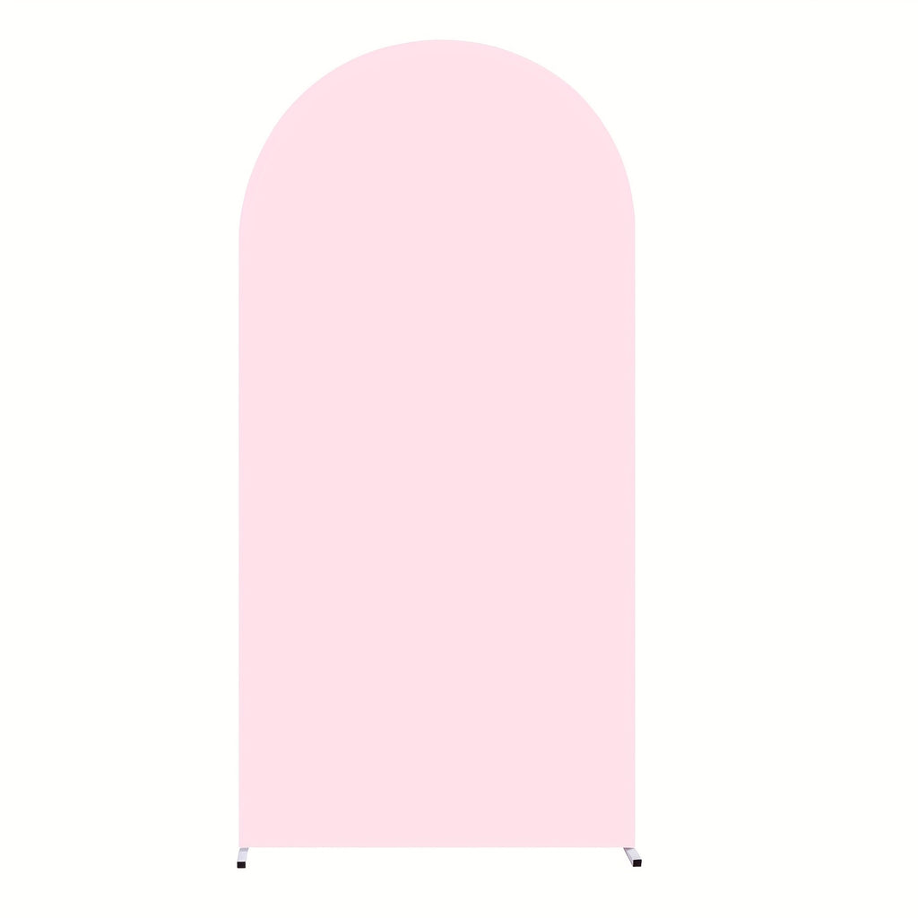 6ft Wedding Arch Cover Polyester Fitted Wedding Arch Stand Covers Round Top Backdrop Cover for Birthday Party Ceremony Banquet Decoration, Suitable for Wedding Ceremonies, Gender Reveals, Birthday Parties.