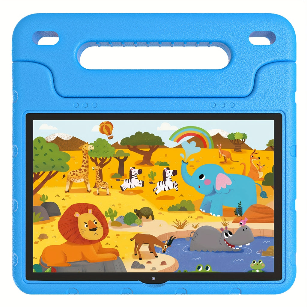 Kids Tablet, 10-inch Kids Tablet, 64GB Storage, 512GB Expandable Learning Tablet with Android 13, WiFi, Dual Camera, Preloaded Educational Apps, Parental Controls, Shockproof Case for Boys, Girls