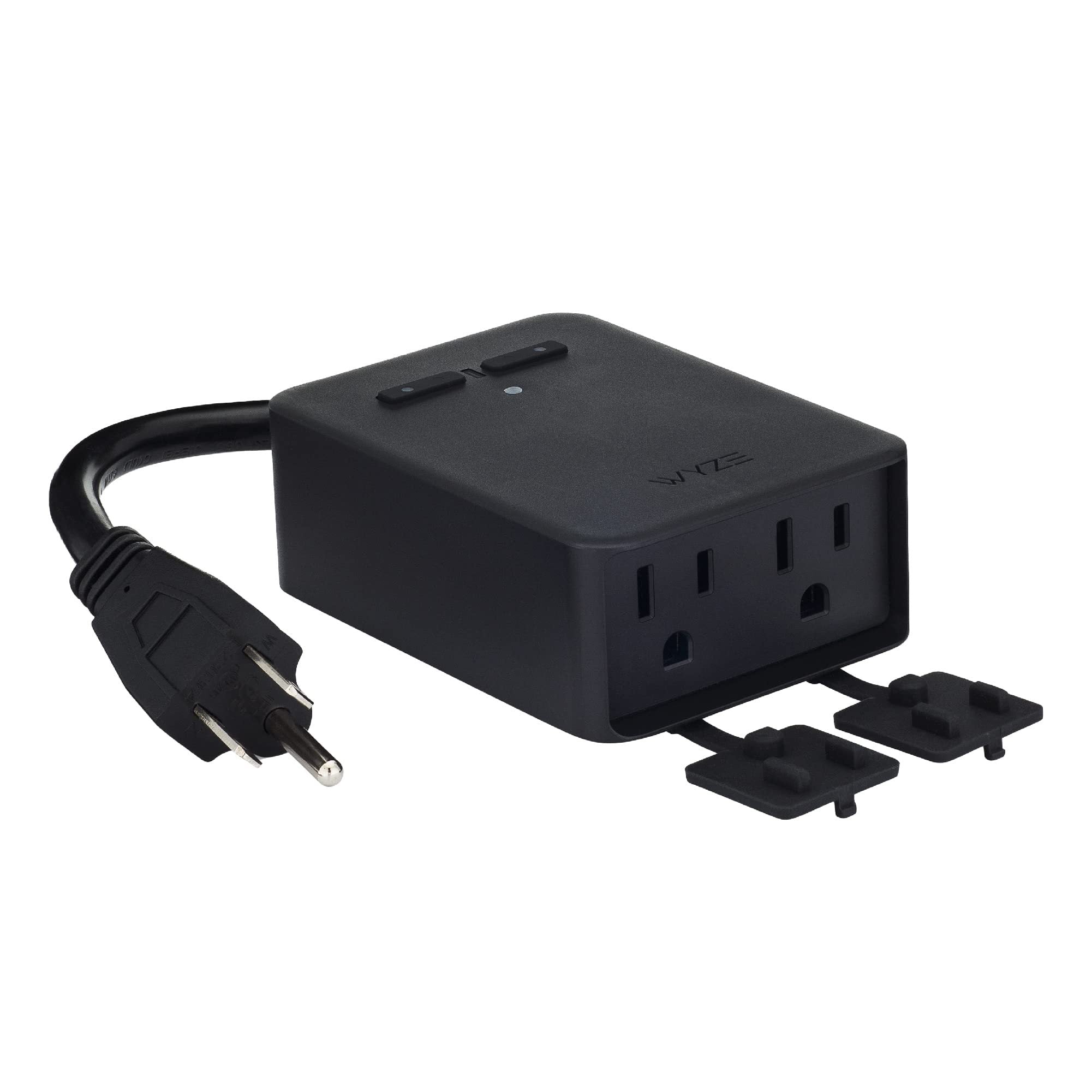 Wyze Plug Outdoor, Dual Outlets Energy Monitoring, 2.4GHz WiFi Smart Plug, Works with Alexa, Google Assistant, IFTTT, No Hub Required, Black