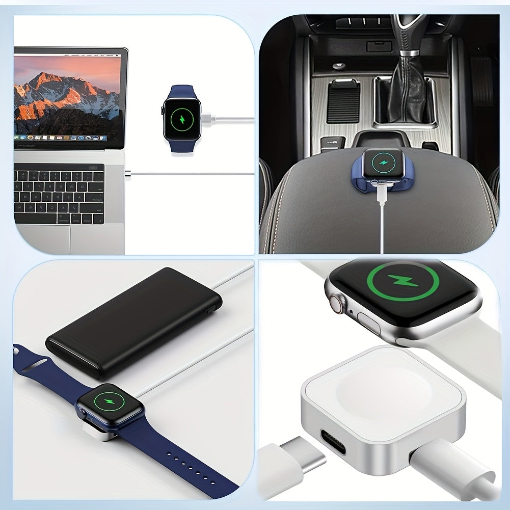 Compatible for Apple Watch Magnetic Charging Cable & Adapter - - Portable Magnetic Watch Charger Compatible with iWatch Series S10/Ultra 2/SE - Magnetic Docking for Smartwatch Charging