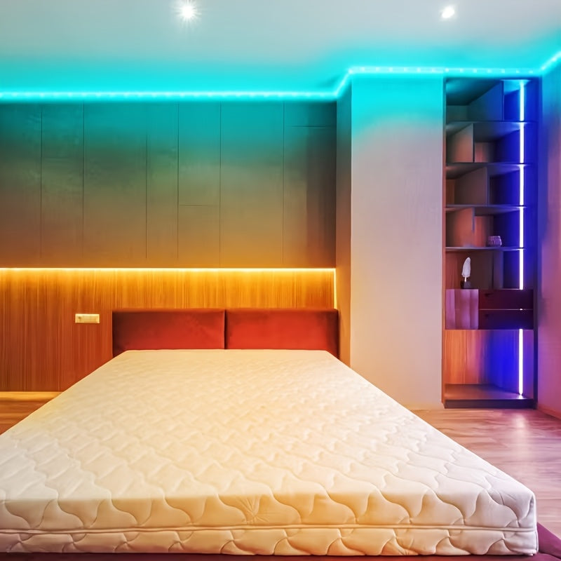 200ft Smart LED Strip Lights, 16 Million Colors, Music Sync Color Changing RGB Strip, Remote & App Control, Timer Function, for Room Decor, Party Decor, Birthday Decor, Halloween, Christmas, Valentine's Day And New Year Decor