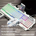 Grip Gaming Keyboard And Mouse Combo RGB Mode Wired USB Plug-In Luminous Universal Windows System Desktop