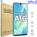 3pcs for Galaxy A16 5G Tempered Glass Screen Protector, No Bubbles, HD Clear