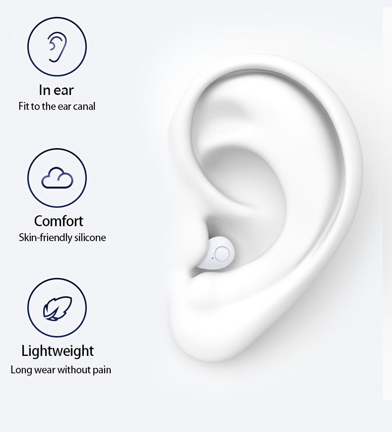 MSHUKCOE Ultra Compact Mini Wireless In Ear Wireless Earphones 5.4- True Wireless, Noise Cancelling, High Fidelity Sound Quality, All Day Invisible Design, Touch Control, USB-C Charging, Choice For Running And Sleeping, Compatible With All Phones