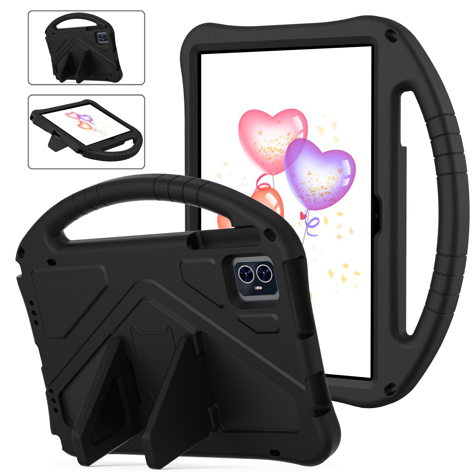 1 X Suitable for T-Mobile Revvl Tab 2(2025) 10.1inch Tablet Case with Stand and Handle- Shockproof EVA and PC Hybrid Shell, Skin-Friendly Pink/Blue/Green/Red/Black, Compatible with T-Mobile Revvl Tab 2 5G, Heavy-Duty Case for Travel and Gaming