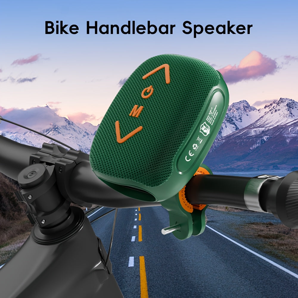 Outdoor Wireless Bike Speaker. 7W Stereo with Deep Bass to Crank up Your Journey, 1200mAh for 10 Hours, IPX-5 to Shrug Off Rain/sweat. Supports BT/TF/TWS & Hands-free Calls – Built for Motorcycles, Travel Bikes, and Every Mile in Between