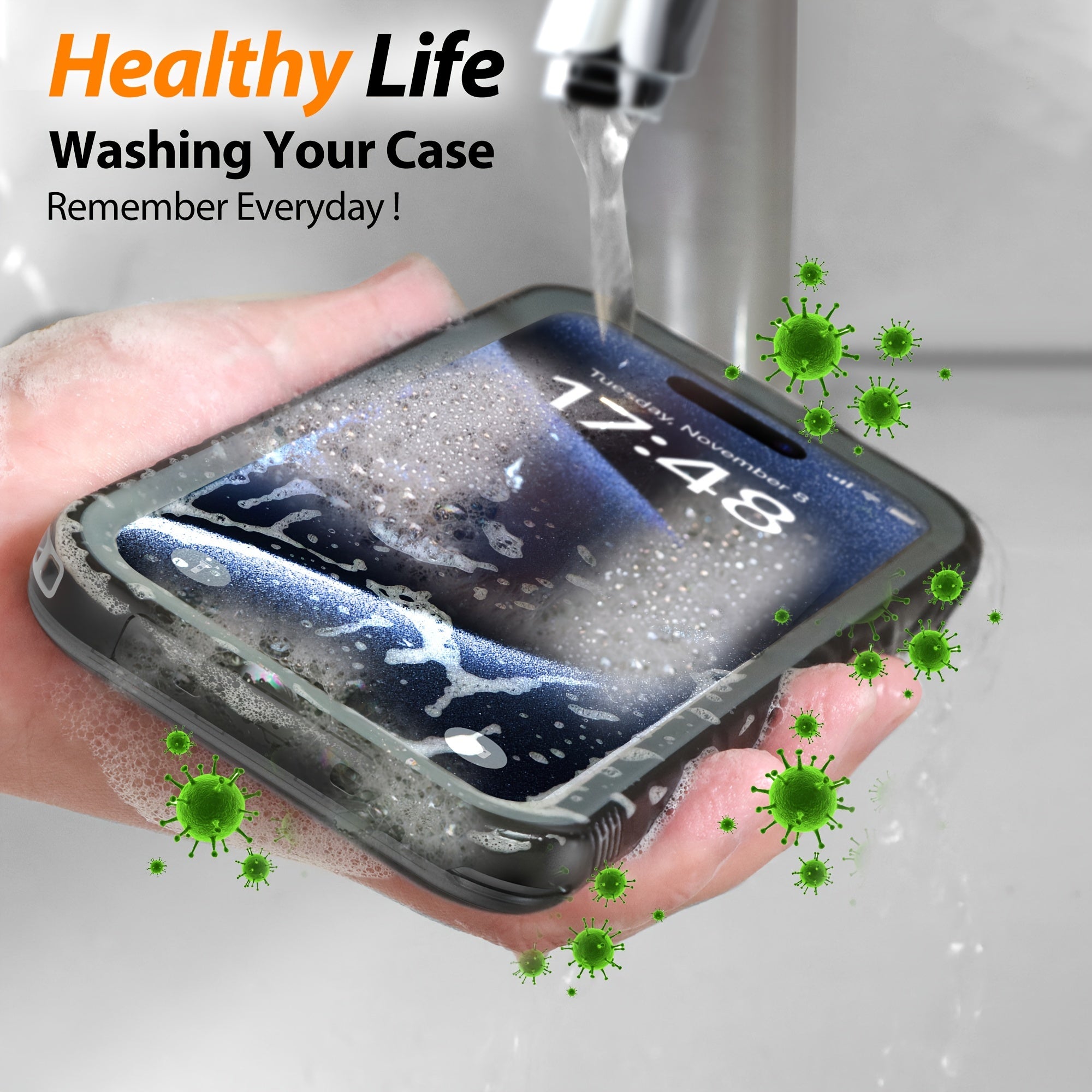 Phone Case - Underwater Protective Case for Iphone 14, 13, 11, 12, 15 Pro Max, SE2020, 2Nd SE2022, And 3Rd, Featuring a Built-In Screen Protector And a Transparent Back
