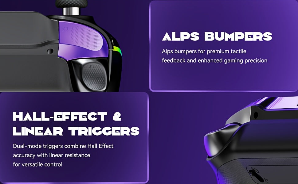 [Wireless Gaming Controller] Interactive Screen Wireless Gaming Controller for Pc/Switch/Ios/Android/Steam Deck, Hall Effect Stick And Trigger, RGB Lighting, Remappable Buttons, 1800Mah with Charging Dock -V2/Black (No Drift). [Notice] Not Compatible with