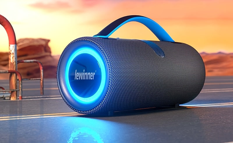 Lewinner Portable Wireless Speaker, Outdoor Speaker, 60W High-power Subwoofer, Loud Speaker, 7 Modes Of RGB Ambient Light, Long Battery Life, Suitable For Family Outdoor Parties