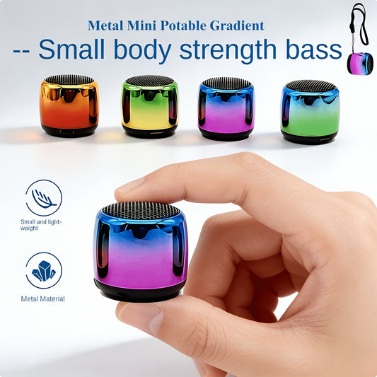 Mini Wireless Speaker With Microphone, Compatible For TWS Pairing, 360° Stereo Surround Sound, Built-in Mic & Portable Speaker, Low Voltage Operation (36), /Power Port, Color Options For -the- Music & Podcasts - Thumb-Sized