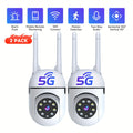[Wireless Camera] 2pcs Wireless Camera, AI Motion Detection, Dual-Band Wifi, 355° Pan And Tilt, Video, Two-Way Audio, Full Color Night Vision, Cloud And SD Storage
