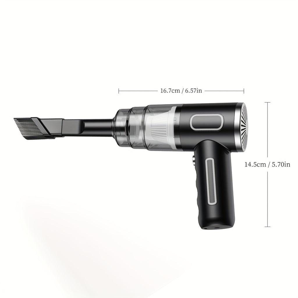 [Belibuy Wireless Mini Vacuum] Belibuy Wireless Mini Vacuum Cleaner | Cordless Handheld Vacuum with Strong 3KPa Suction, USB-Powered, Portable Compact Design, Long Reach Tube & Brush Heads, Lightweight for Car, Home, Office, Electronics - Ideal for Small