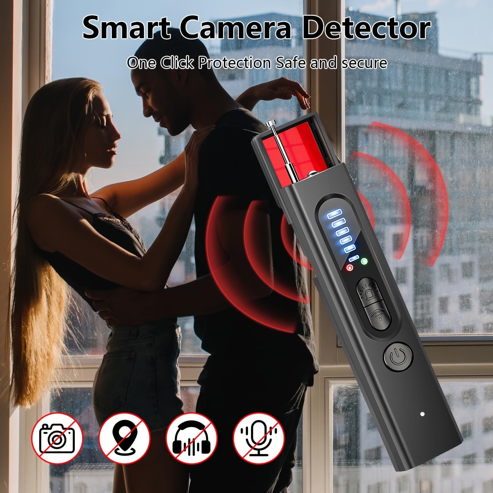 [Portable Wireless Camera] Hidden Camera Detectors, Portable Wireless Camera Detectors, Anti-Spy Camera Detector Bug Detector With Finding Wireless Camera, Wired Camera, Night Vision Camera, Socket Camera, Infrared Camera, GPS Camera, Pinhole Camera & EM