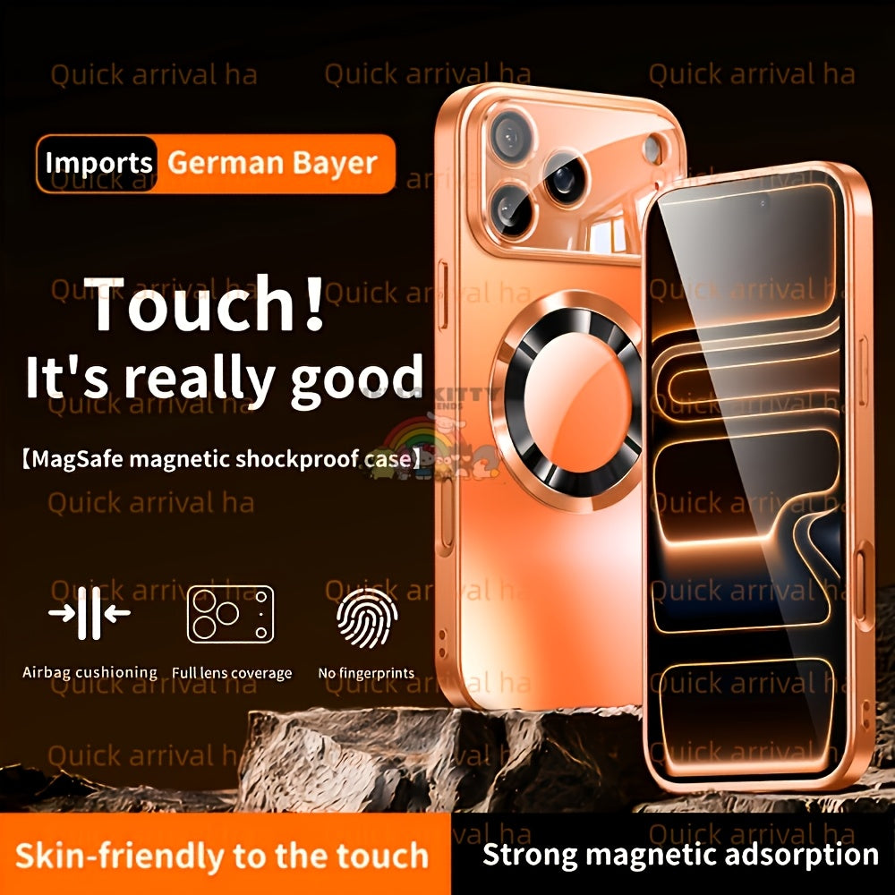 New Luxury Matte Titanium Phone Case, Compatible with Iphone 17 Pro, Iphone 17 Pro Max, Iphone 17 Air, And Iphone 17. Features Magnetic Wireless Charging, Shockproof Glass for Camera Lenses, And a Built-In Lens Protector. A Perfect Christmas Gift.