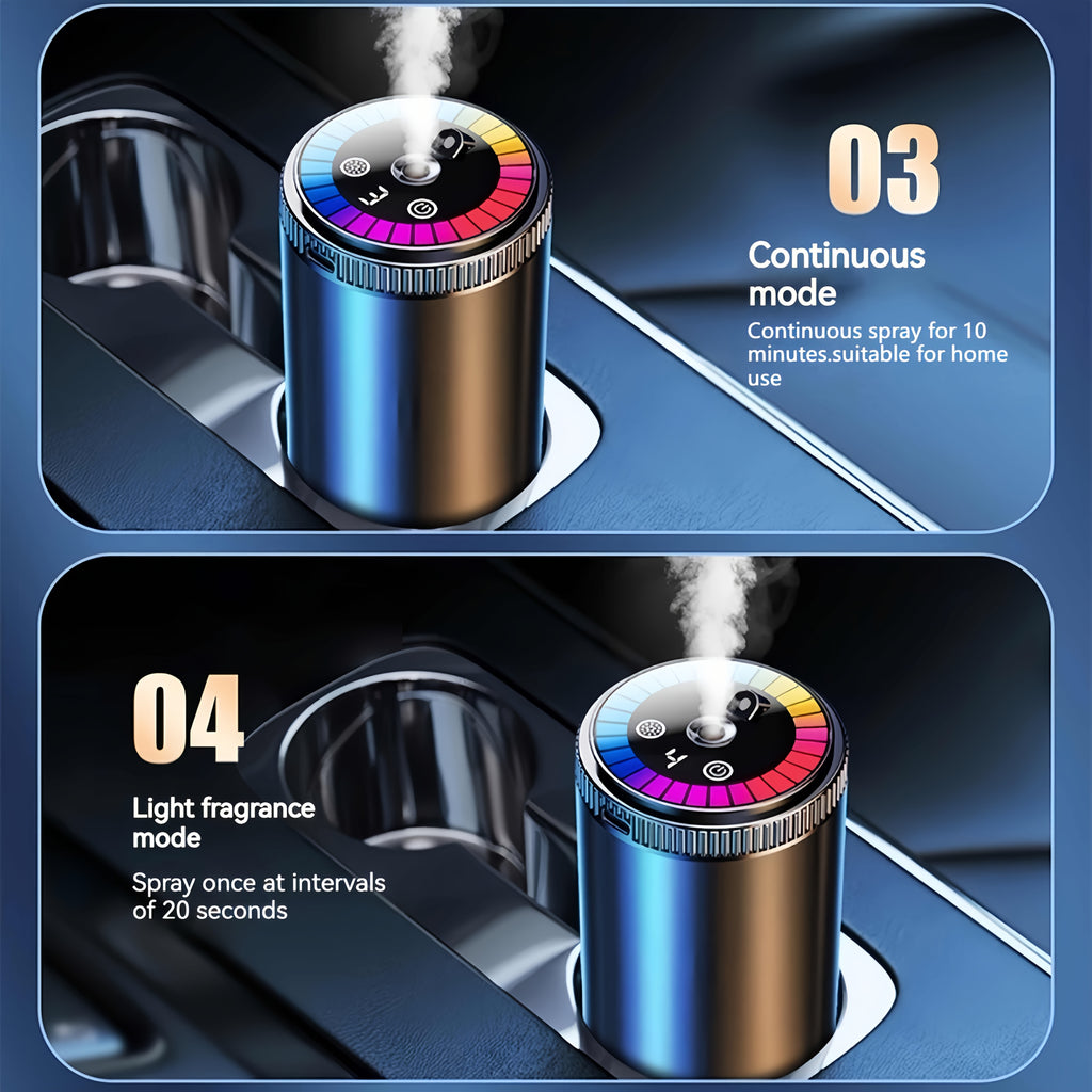 [Car Additions] Smart Car Aromatherapy Diffuser, Dynamic Light Show And Starry Sky Top Mode, Natural French Scented Essential Oil/Perfume, Adjustable Fragrance Concentration, Essential Oil Diffuser, Long-Lasting Freshness, Cologne Scent