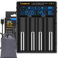 A Versatile Charger for 18650 Batteries Featuring an LCD Screen That Shows Battery Capacity, Compatible with 3.7V And 1.2V Batteries Including Sizes 26650, 18650, 18490, 18350, 17670, 17500, 16340, 14500, RCR123A