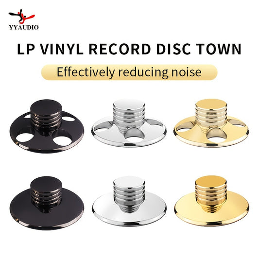 YYAUDIO Metal Record Weight Stabilizer for Turntables | LP Clamp That Reduces Noise, Durable Polished Surface, Compatible with Vinyl Records & Audio Devices, Accessory for Noise Reduction, Elegant Audio Add-On, Engineered with Precision