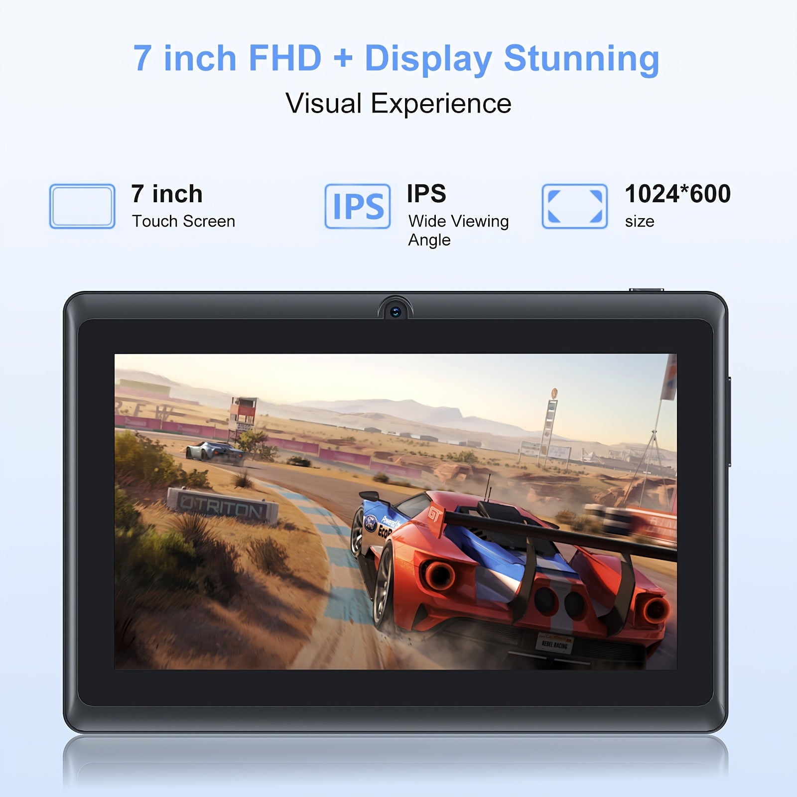 YQSAVIOR Android Tablet 7 Inch, Android 14.0 Tableta 32GB Storage 512GB SD Expansion Tablets PC, Quad-core Processor 1024x600 IPS HD Touchscreen Dual Camera Tablets, Support 2.4G WiFi
