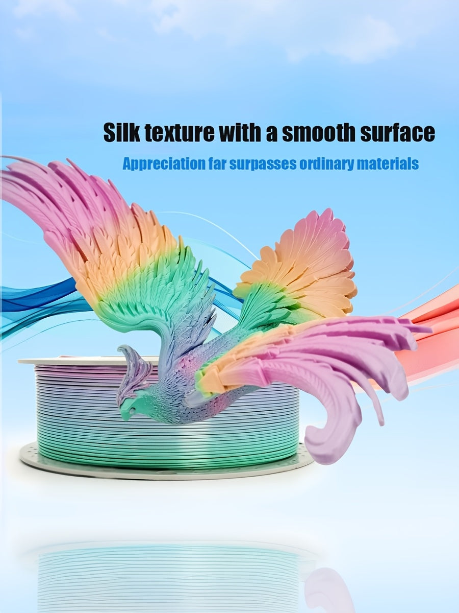 Gryddle PLA Rainbow 3D Printer Filament with Matte/Jelly/Crystal Color Shift - Multicolor FDM 3D Printing Supplies, Compatible with Most FDM Printers, 1.75mm Spool (0.55LB, ±0.03mm Dimensional Accuracy) for DIY & Creations -