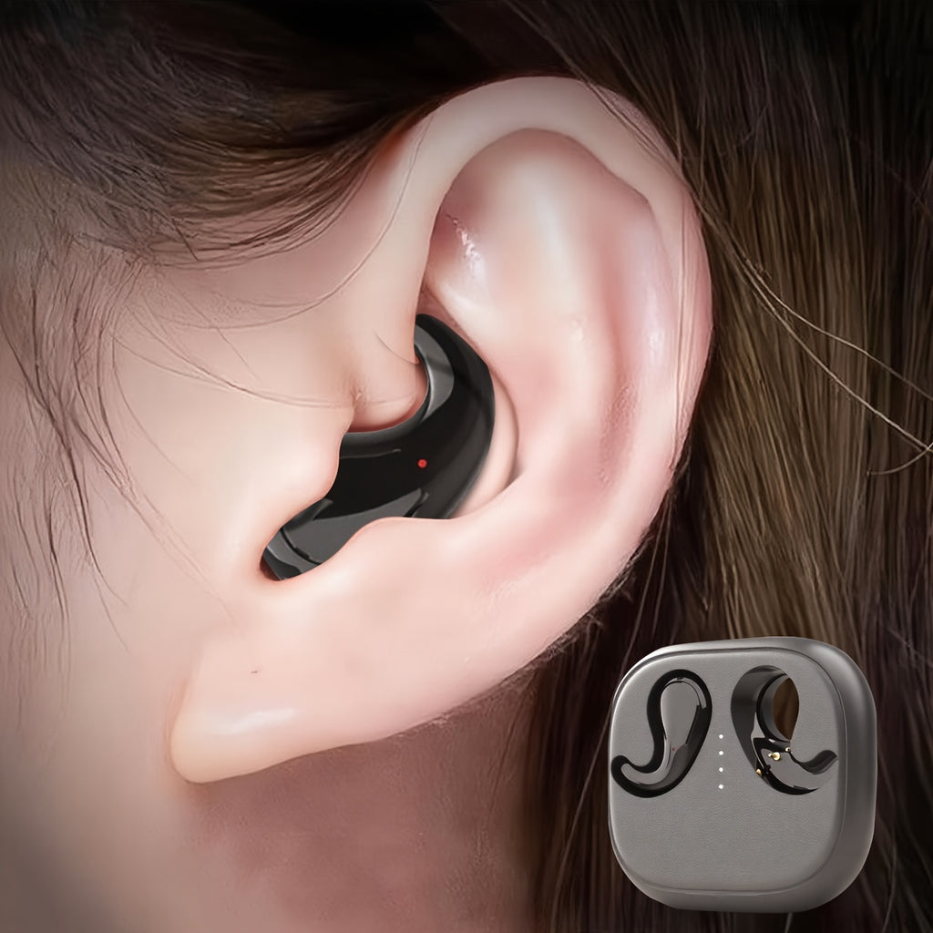 The 2025 Popular Black - Tech Semi - In - Ear Headphones, with Super - High Sound Quality, 360 - Degree Stereo Surround Sound. It Is Equipped with A Rechargeable Lithium - Polymer Battery And A Type - C Interface, Offering Long - Lasting Battery