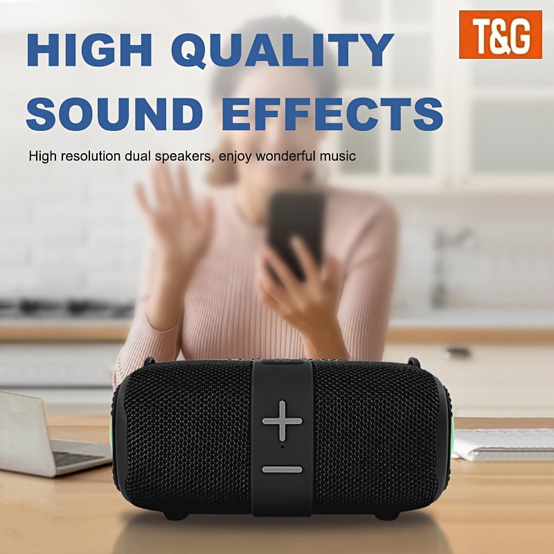 TG667 Is a Compact And Portable Wireless Speaker Designed for Outdoor Use. It Is And Features a Charming Design, Making It a Great Music Player. It Supports USB, TF Cards, And FM Radio, And Can Connect to Mobile Phones, Tablets