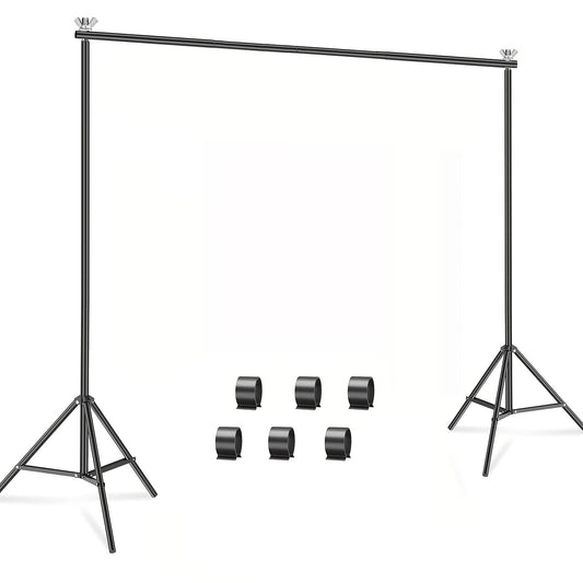 Backdrop Stand 9X6.5ft(WxH) Photo Studio Adjustable Background Stand, Metal Balloon Arch Stand, Wedding Arches for Ceremony, Rectangular Backdrop Stand for Anniversary Birthday Party Bridal Shower Decoration Home Decor