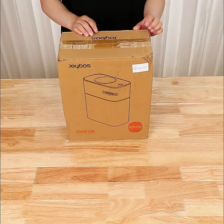 Automatic Smart Trash Can For Bathroom, 3.8Gal/14L Touchless Motion Sensor Garbage Bin, Upgraded 2 Gen Fan Auto Expand Garbage Bags, Slim Design For Narrow Space, With Small Lid Smart Waste Bin Perfect For Kitchen, Office, Bedroom, Toilet, RV