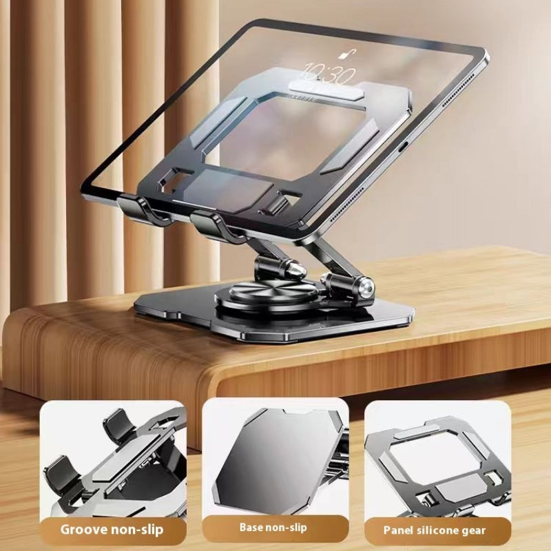 Adjustable Metal Tablet Stand - Rotating, Folding, Desktop Holder for iPad & Phone, Sturdy Iron Construction, Ergonomic Design, Perfect for Digital Art & Note-Taking, Tablet Holder Stand
