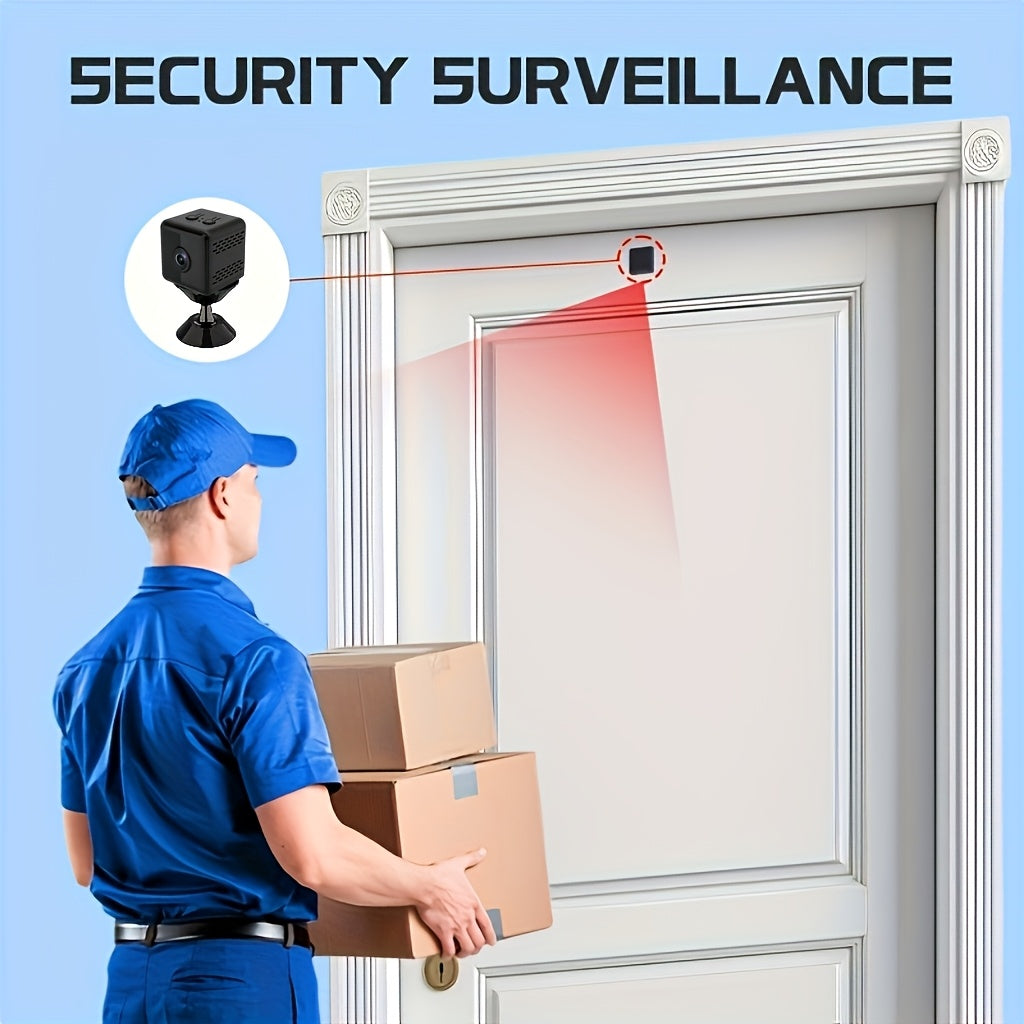 2K Mini Wireless Security Camera with 2.4G Wifi And Night Vision, Continuous Video Recording, Magnetic Mount Home Security Camera - Indoor Surveillance for Baby/Pet Monitoring, Usb/Battery Powered Compact Design, SD Card/Cloud Storage