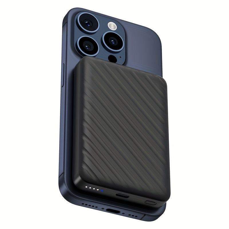 Slim 5000Mah Wireless Power Bank Featuring Magnetic Charging, Capable of 15W Fast Charging for Iphone 16/15/14/13/12 Models, Ideal for Travel, Business Journeys, And Emergency Situations