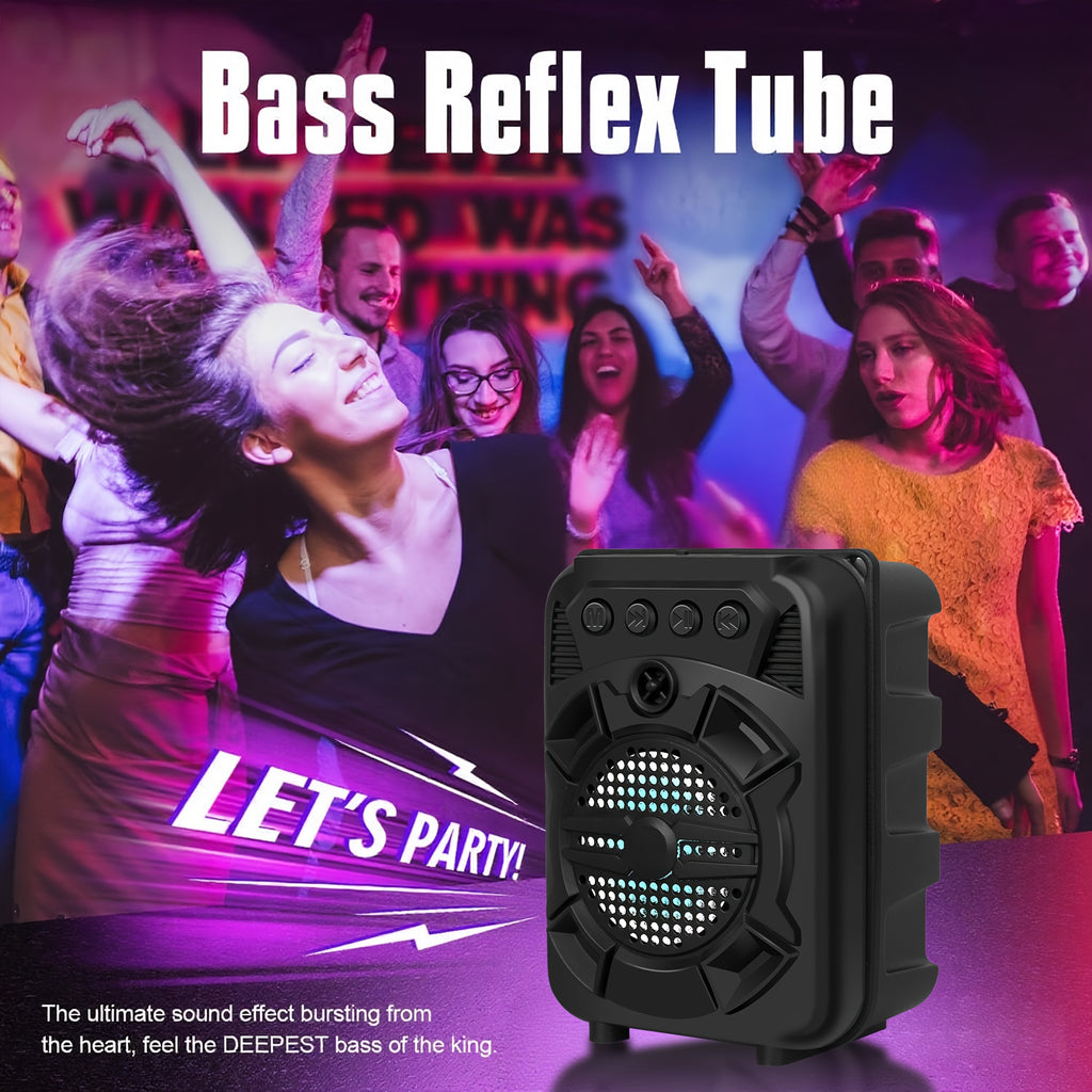 Wireless Speakers, Loud Sound, Wireless Stereo, High Quality, Extra Bass, LED Light, Portable Compact Speaker for Shower, Outdoor, Beach, Home, 10 Hours Playtime. Gifts for Men And Women