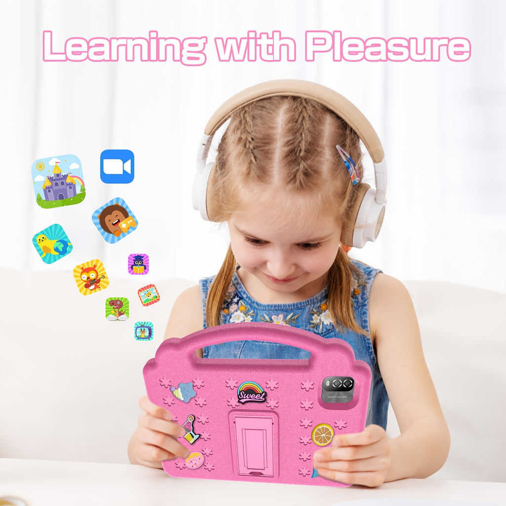 Android 15 10.1-inch Kids' Tablet! 12GB RAM (3+9GB Expansion) And 64GB ROM, Expandable to 1TB, 1280*800 IPS HD Screen, Dual Band WiFi6, 6000mAh Battery, Dual Cameras, Parental Controls, Pre-installed Apps/games, Durable Protective Case Is Included.