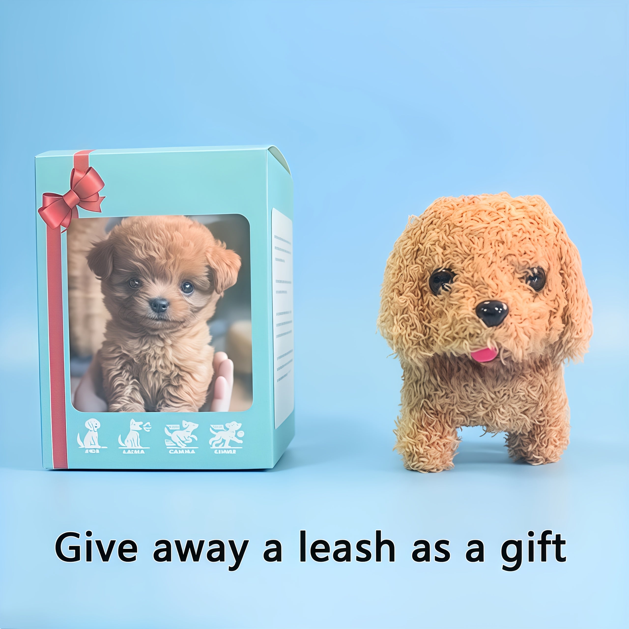 [Ideal Gift] 2026 Realistic Robot Dog - Interactive Walking, Barking, Expressive Eyes And Soft Plush, Button Controlled Home Office Companion Or Gift - Ideal Choice for Adults And Teenagers, Cute Animal Biomimetic Product, Soft Touch Hair, Random Color
