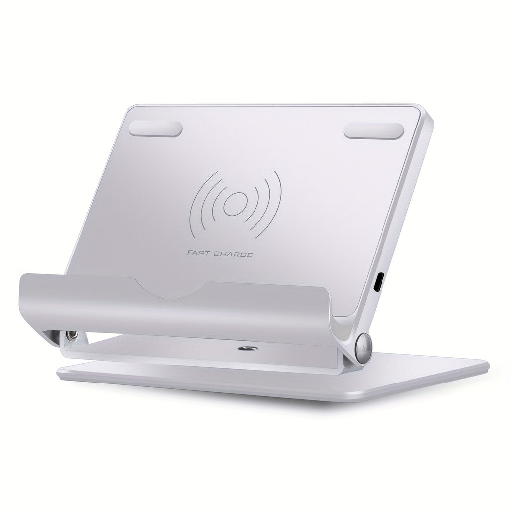 15W Wireless Fast Charger Phone Holder, 360° Rotatable Zinc Alloy Hands-Free Phone Stand, Compatible with Google Pixel 9 Pro XL 8a 8 Pro 7a 7 Pro 6 Pro, Android Phone Wireless Charger Stand, Compatible with Samsung Galaxy S24 Ultra S23 S22, iPhone 16